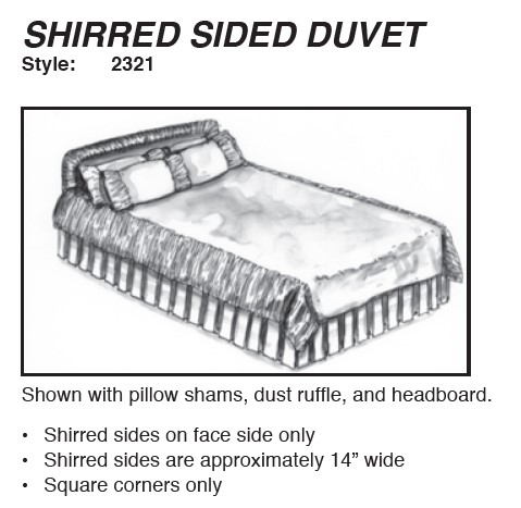 Custom Made Shirred Sided Duvet Cover