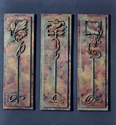 Casey Collection Art Deco Vertical Panel Set (3pc.) 