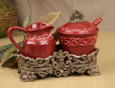 Drake Design Cream and Sugar Set Berry