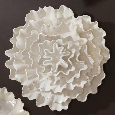 Global Views Carnation Wall Flower Pearl White