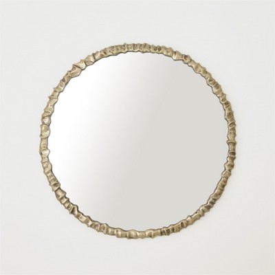 Global Views Artiste Round Mirror Brass