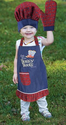 Manual Woodworkers and Weavers  Inc Bossy Boots Girls Apron Set 