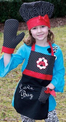 Manual Woodworkers and Weavers  Inc Love Bug Apron 3 Pc Set 