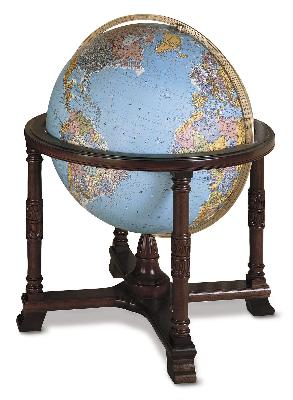 Replogle Globes Diplomat Blue Illuminated Floor Globe 