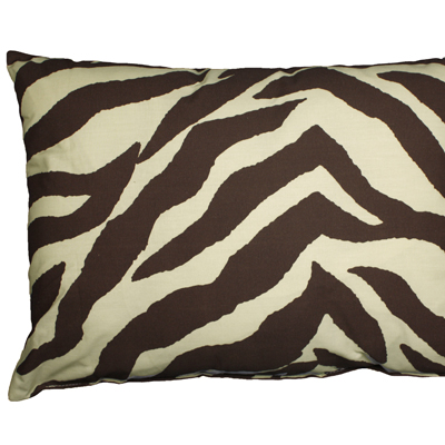 Kimlor Brown Zebra Oblong Pillow 