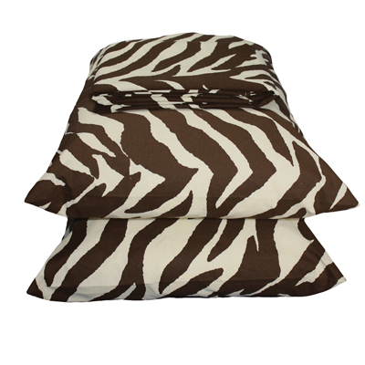 Kimlor 180TC Brown Zebra Sheet Set 