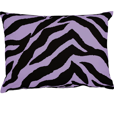 Kimlor Lavender Zebra Print Oblong Pillow 