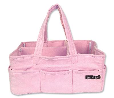 Trend Lab Pink Suede Storage Caddy 