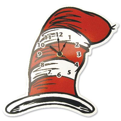 Trend Lab Wall Clock Dr. Seuss Cat In The Hat Hat 