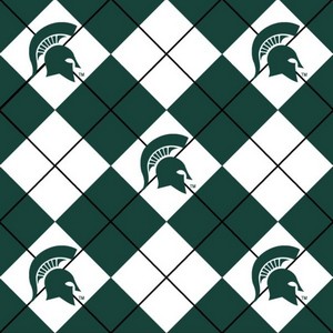 Foust Textiles Inc Michigan State Spartans Argyle Fleece 