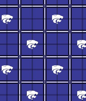 Foust Textiles Inc Kansas State Wildcats Plaid Flannel 