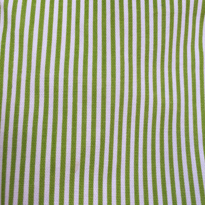 In Stock  Ticking Stripe Green and White