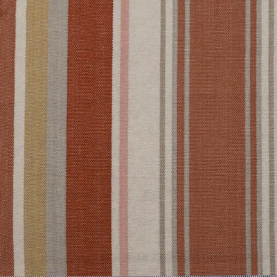 Roth and Tompkins Textiles Bridgewater Persimmon  Orange Multipurpose Cotton 100% Cotton Fire Rated Fabric Striped fabric by the yard.