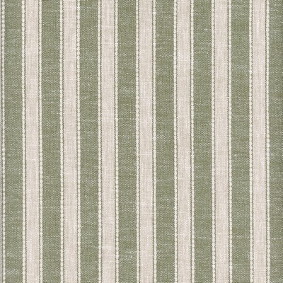 Roth and Tompkins Textiles Madaket Stripe Avocado  Green Multipurpose Cotton 42% Cotton 41% Polyester 12% Viscose 5% Linen Fire Rated Fabric Striped fabric by the yard.