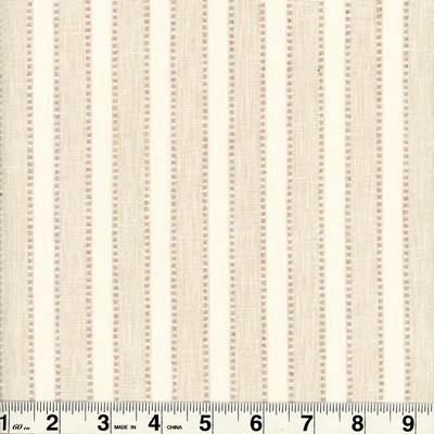 Roth and Tompkins Textiles Madaket Stripe Sandbar  Beige Multipurpose Cotton 42% Cotton 41% Polyester 12% Viscose 5% Linen Fire Rated Fabric Striped fabric by the yard.