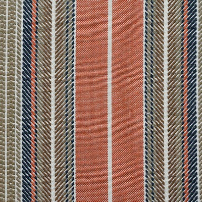 Roth and Tompkins Textiles Montana Stripe Paprika  Orange Upholstery Cotton 100% Cotton Fire Rated Fabric Striped  Ranch Style fabric by the yard.