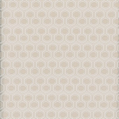 Heritage Fabrics Murray Latte Beige Polyester Geometric fabric by the yard.