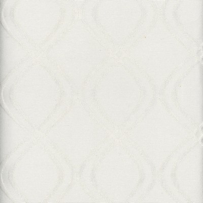 Heritage Fabrics Prato Linen White White Cotton  Blend Diamond Ogee fabric by the yard.