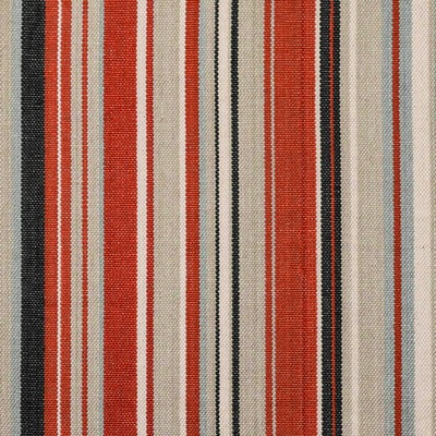 Roth and Tompkins Textiles Victoria Sunset  Orange Cotton 100% Cotton Fire Rated Fabric Striped  Ranch Style fabric by the yard.