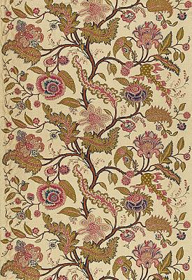 Schumacher Fabric Sinhala Linen Print  Pomegranate