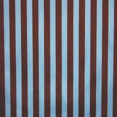 Shannon Fabrics Silky Satin Striped Brown Blue