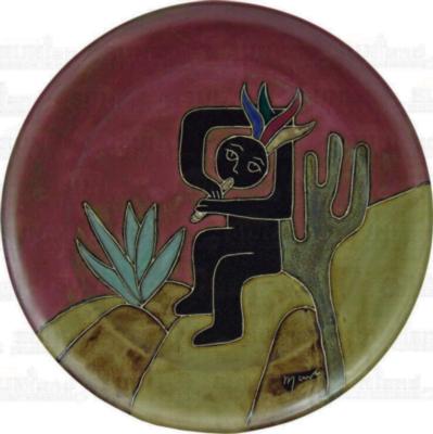 Mara 12in Dinner Plate - Kokopelli 