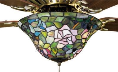 Meyda Tiffany 12 Inch Wide Tiffany Rosebush Fan Light Fixture 