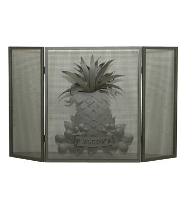 Meyda Tiffany Welcome Pineapple Folding Fireplace Screen 