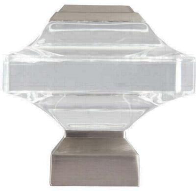 Aria Metal Beveled Glass Square          Brushed Nickel