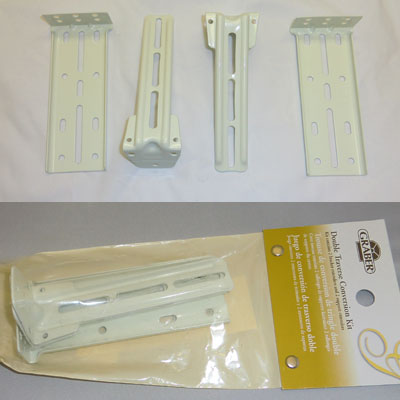 Graber Double Traverse Rod Kit Off-White