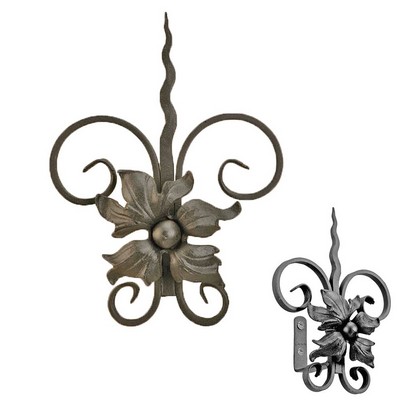 Menagerie Floral Spear Metal Holdback Gun Metal