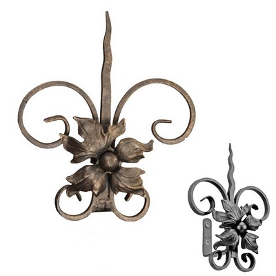 Menagerie Floral Spear Metal Holdback Old World Bronze