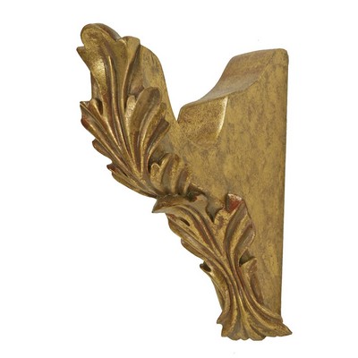 Menagerie Scroll Leaf Bracket  Gilded Gold