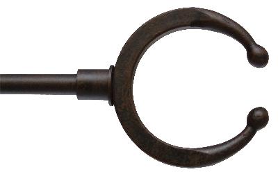 Ona Drapery Hardware CRESCENT for Swing Arm Shown in Antique