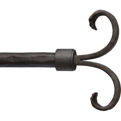 Ona Drapery Hardware Flair Finial Shown in Aged Iron