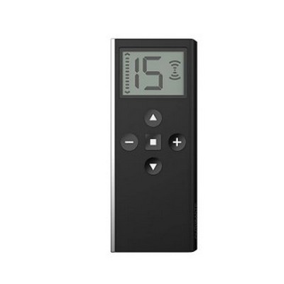 Aria Metal Push15 Handheld Remote with Wall Mount Black