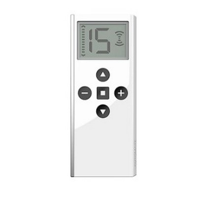 Aria Metal Push15 Handheld Remote with Wall Mount White