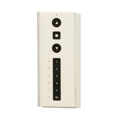 Aria Metal Push5 Handheld Remote with Wall Mount Off-White