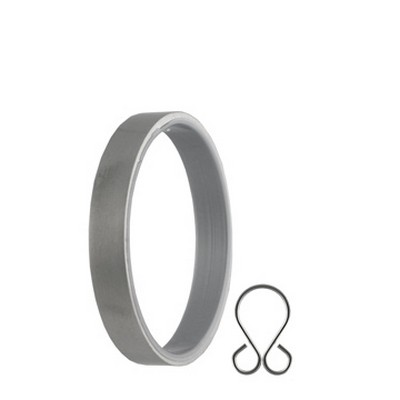 Vesta Ring w/Insert & Clip Shown in Satin Nickel