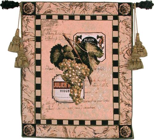 Fine Art Tapestries Grapes and Labels I 