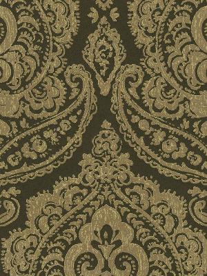 Brewster Wallcovering Jamilah Dark Brown Damask Dark Brown