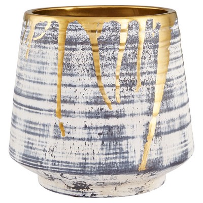 Cyan Design Athenian Planter Beige Black Gold