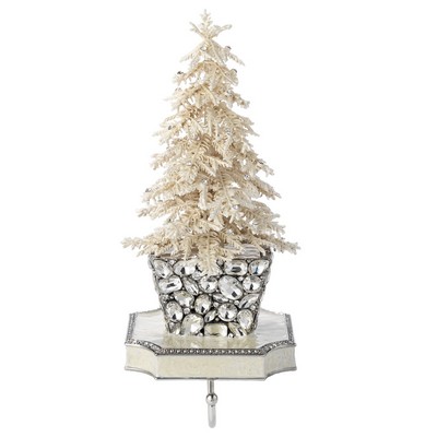 Olivia Riegel Flocked Crystal Tree Stocking Holder 