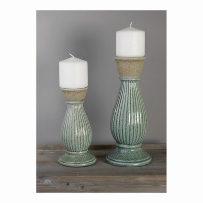 Manual Woodworkers and Weavers  Inc Candler Candle Holder Sm Set Of 2 Green