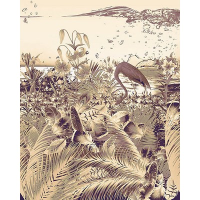 Wall Pops Beige Jungle Wall Mural Neutrals