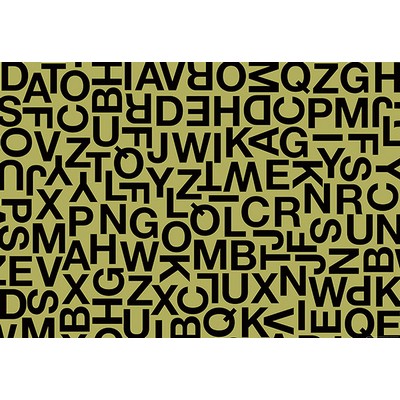 Wall Pops Alphabetic Characters Wall Mural Greens