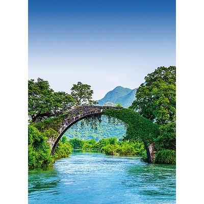 Wall Pops Bridge Crosses A River In China Wall Mural Multicolor