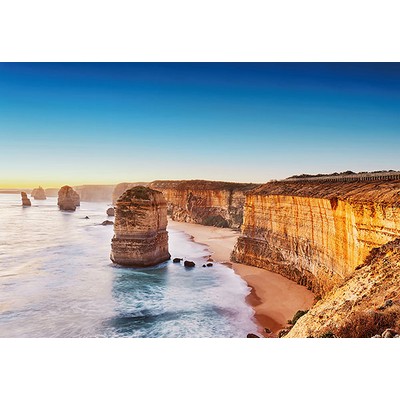 Wall Pops Cliff At Sunset In Australia Wall Mural Multicolor