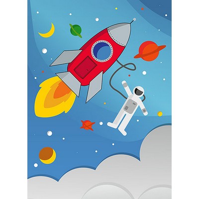 Wall Pops Rocket Man Wall Mural Multicolor