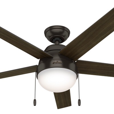 Hunter Fan Co Hunter 52 inch Anslee Premier Bronze Ceiling Fan with LED Light Kit and Pull Chain Bronze/Brown